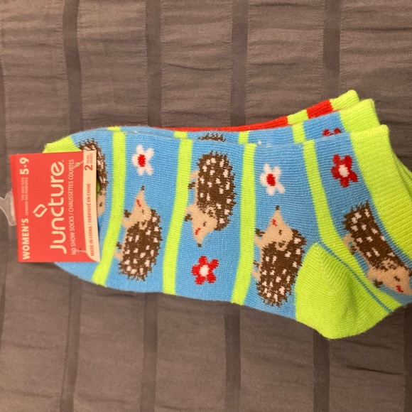 2 Pair Hedgehog & Two Tone Socks - Picture 2 of 4